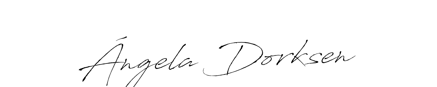 How to make Ángela Dorksen name signature. Use Antro_Vectra style for creating short signs online. This is the latest handwritten sign. Ángela Dorksen signature style 6 images and pictures png