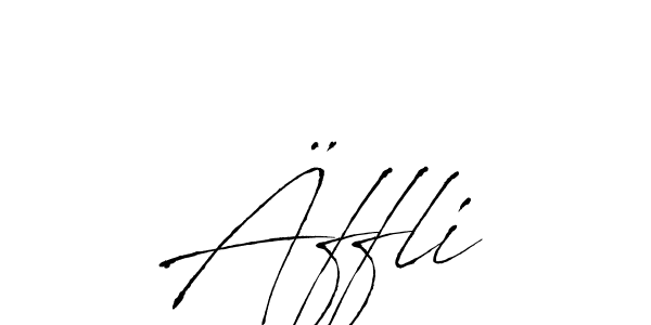 You should practise on your own different ways (Antro_Vectra) to write your name (Äffli) in signature. don't let someone else do it for you. Äffli signature style 6 images and pictures png