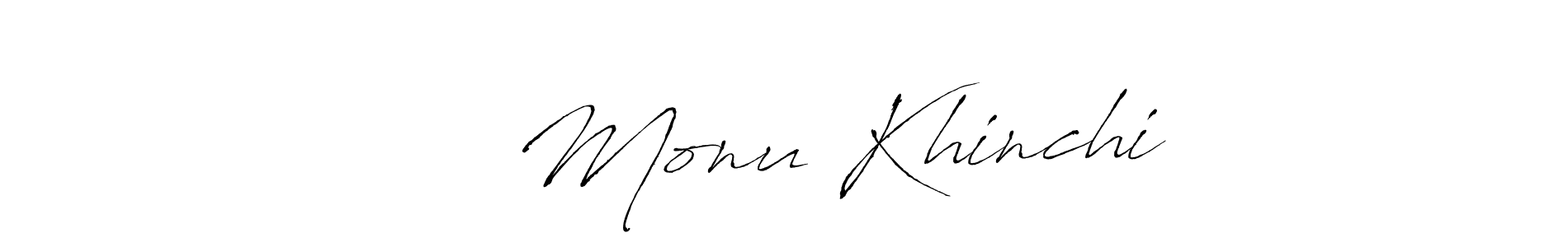 Similarly Antro_Vectra is the best handwritten signature design. Signature creator online .You can use it as an online autograph creator for name ×͜× Monu Khinchi. ×͜× Monu Khinchi signature style 6 images and pictures png