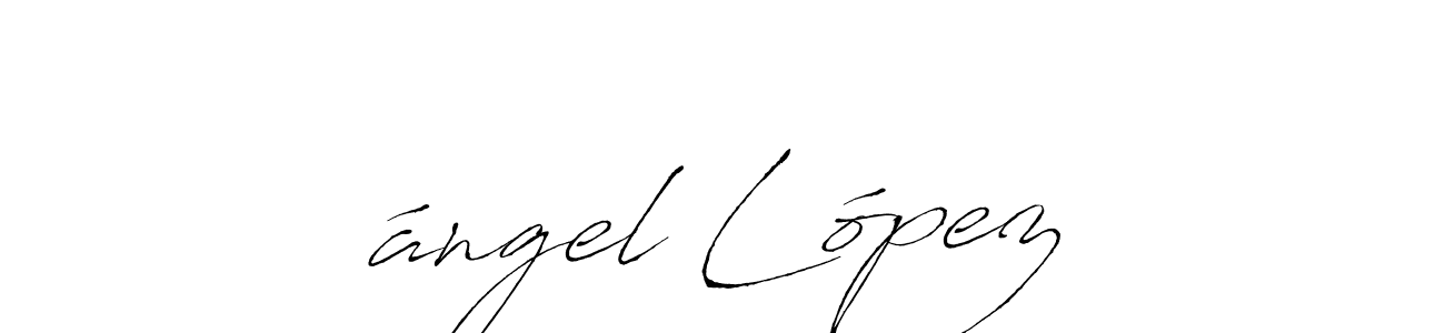 How to make ángel López name signature. Use Antro_Vectra style for creating short signs online. This is the latest handwritten sign. ángel López signature style 6 images and pictures png