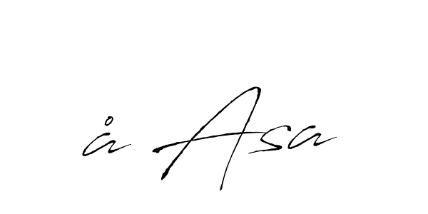 Make a beautiful signature design for name å Asa. With this signature (Antro_Vectra) style, you can create a handwritten signature for free. å Asa signature style 6 images and pictures png