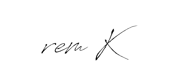 if you are searching for the best signature style for your name İrem K. so please give up your signature search. here we have designed multiple signature styles  using Antro_Vectra. İrem K signature style 6 images and pictures png