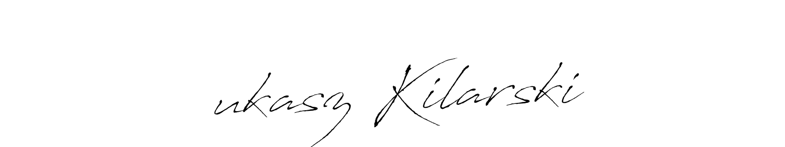 How to make Łukasz Kilarski name signature. Use Antro_Vectra style for creating short signs online. This is the latest handwritten sign. Łukasz Kilarski signature style 6 images and pictures png