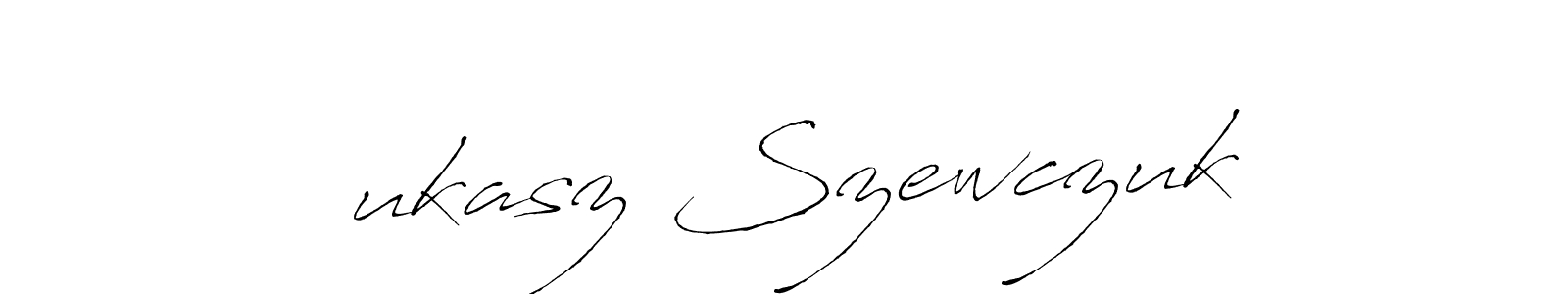 Design your own signature with our free online signature maker. With this signature software, you can create a handwritten (Antro_Vectra) signature for name Łukasz Szewczuk. Łukasz Szewczuk signature style 6 images and pictures png