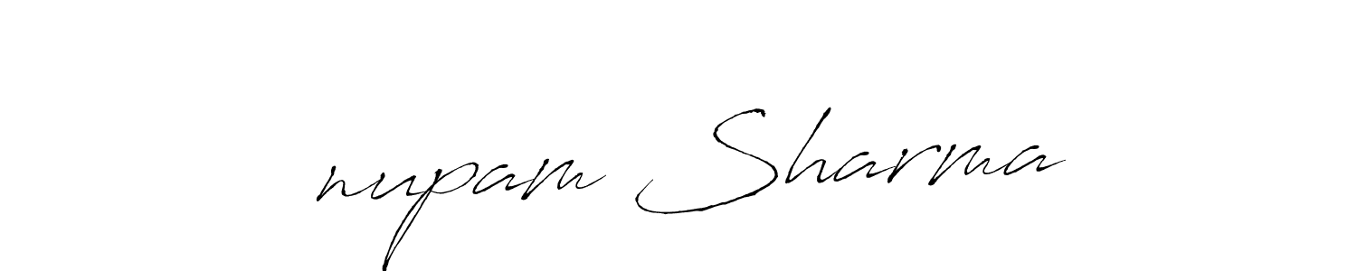 Make a beautiful signature design for name अnupam Sharma. With this signature (Antro_Vectra) style, you can create a handwritten signature for free. अnupam Sharma signature style 6 images and pictures png