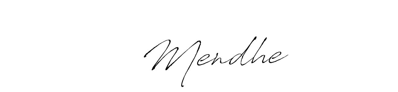 How to make शु Mendhe name signature. Use Antro_Vectra style for creating short signs online. This is the latest handwritten sign. शु Mendhe signature style 6 images and pictures png