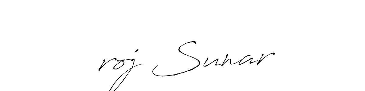 The best way (Antro_Vectra) to make a short signature is to pick only two or three words in your name. The name सroj Sunar include a total of six letters. For converting this name. सroj Sunar signature style 6 images and pictures png