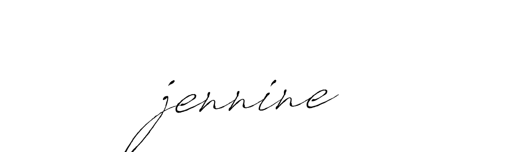 Make a beautiful signature design for name ๋jennine. With this signature (Antro_Vectra) style, you can create a handwritten signature for free. ๋jennine signature style 6 images and pictures png