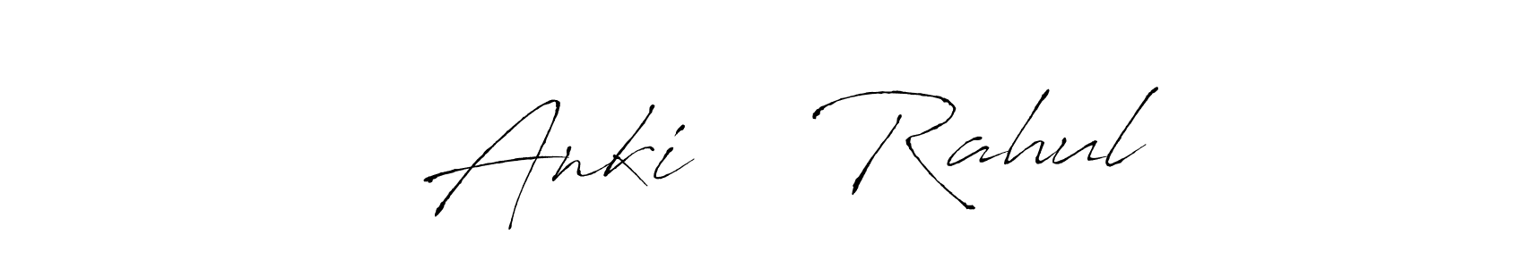 The best way (Antro_Vectra) to make a short signature is to pick only two or three words in your name. The name — Anki    Rahul include a total of six letters. For converting this name. — Anki    Rahul signature style 6 images and pictures png