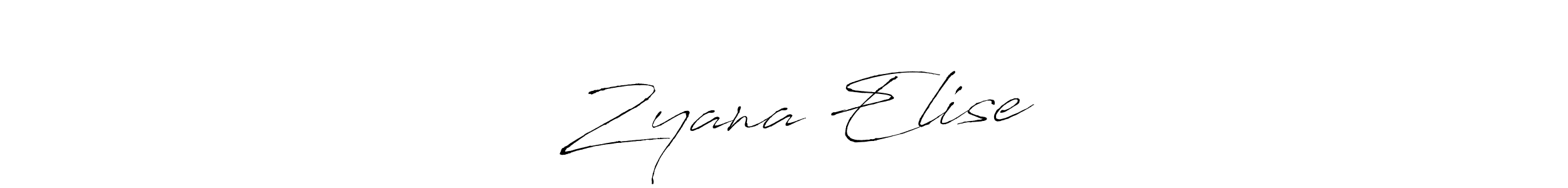 Make a beautiful signature design for name ❣︎ Zyana Elise ❣︎. With this signature (Antro_Vectra) style, you can create a handwritten signature for free. ❣︎ Zyana Elise ❣︎ signature style 6 images and pictures png