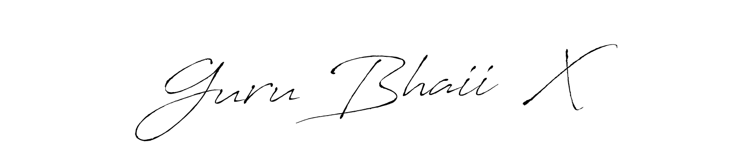 It looks lik you need a new signature style for name   Guru Bhaii  X. Design unique handwritten (Antro_Vectra) signature with our free signature maker in just a few clicks.   Guru Bhaii  X signature style 6 images and pictures png