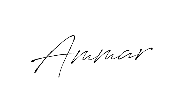 Use a signature maker to create a handwritten signature online. With this signature software, you can design (Antro_Vectra) your own signature for name  Ammar.  Ammar signature style 6 images and pictures png