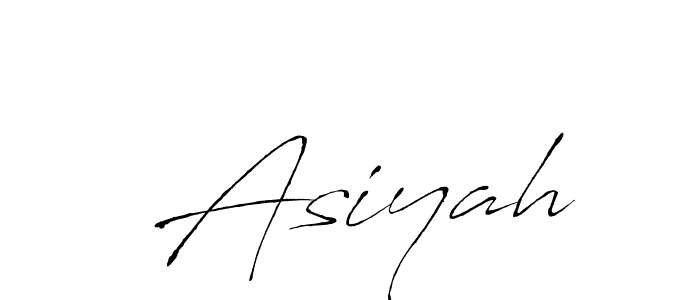 The best way (Antro_Vectra) to make a short signature is to pick only two or three words in your name. The name  Asiyah include a total of six letters. For converting this name.  Asiyah signature style 6 images and pictures png