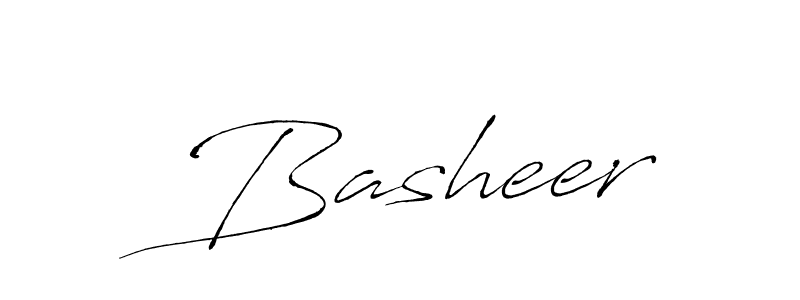 Design your own signature with our free online signature maker. With this signature software, you can create a handwritten (Antro_Vectra) signature for name  Basheer.  Basheer signature style 6 images and pictures png
