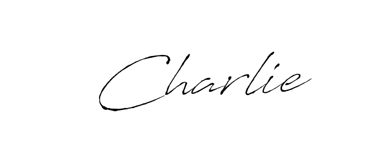 Design your own signature with our free online signature maker. With this signature software, you can create a handwritten (Antro_Vectra) signature for name  Charlie.  Charlie signature style 6 images and pictures png