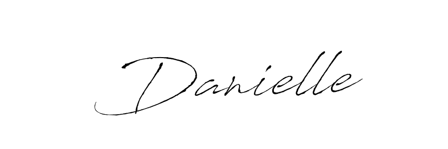Design your own signature with our free online signature maker. With this signature software, you can create a handwritten (Antro_Vectra) signature for name  Danielle.  Danielle signature style 6 images and pictures png