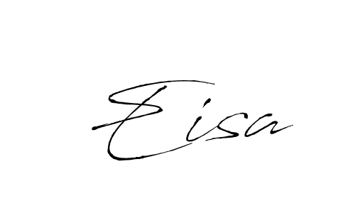 Antro_Vectra is a professional signature style that is perfect for those who want to add a touch of class to their signature. It is also a great choice for those who want to make their signature more unique. Get  Eisa name to fancy signature for free.  Eisa signature style 6 images and pictures png