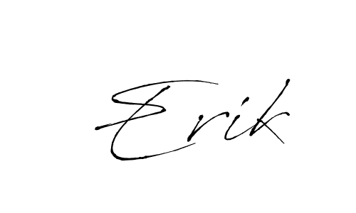 Antro_Vectra is a professional signature style that is perfect for those who want to add a touch of class to their signature. It is also a great choice for those who want to make their signature more unique. Get  Erik name to fancy signature for free.  Erik signature style 6 images and pictures png