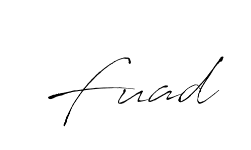 Use a signature maker to create a handwritten signature online. With this signature software, you can design (Antro_Vectra) your own signature for name  Fuad.  Fuad signature style 6 images and pictures png