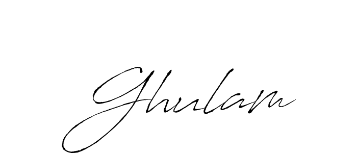 Use a signature maker to create a handwritten signature online. With this signature software, you can design (Antro_Vectra) your own signature for name  Ghulam.  Ghulam signature style 6 images and pictures png