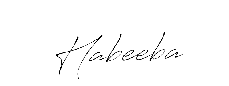 The best way (Antro_Vectra) to make a short signature is to pick only two or three words in your name. The name  Habeeba include a total of six letters. For converting this name.  Habeeba signature style 6 images and pictures png