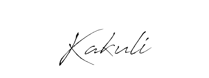 Use a signature maker to create a handwritten signature online. With this signature software, you can design (Antro_Vectra) your own signature for name  Kakuli .  Kakuli  signature style 6 images and pictures png