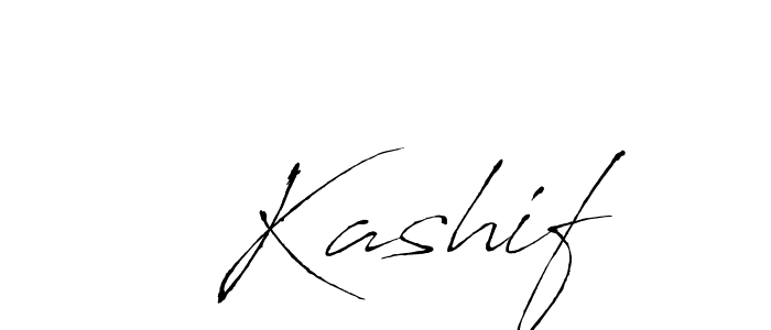 Make a beautiful signature design for name  Kashif. With this signature (Antro_Vectra) style, you can create a handwritten signature for free.  Kashif signature style 6 images and pictures png