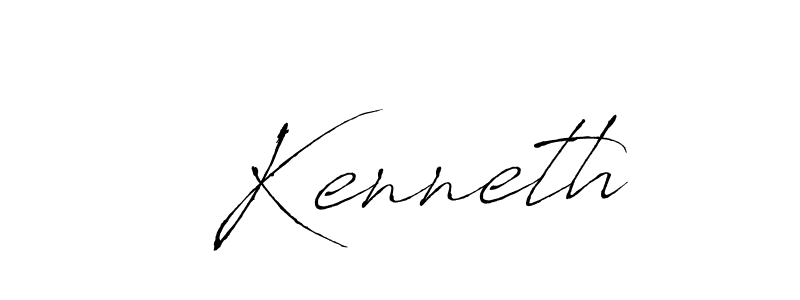 Use a signature maker to create a handwritten signature online. With this signature software, you can design (Antro_Vectra) your own signature for name  Kenneth.  Kenneth signature style 6 images and pictures png