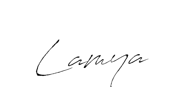 Create a beautiful signature design for name  Lamya. With this signature (Antro_Vectra) fonts, you can make a handwritten signature for free.  Lamya signature style 6 images and pictures png