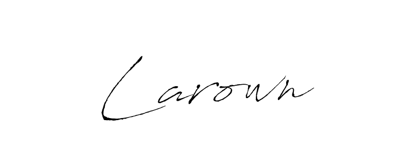 Antro_Vectra is a professional signature style that is perfect for those who want to add a touch of class to their signature. It is also a great choice for those who want to make their signature more unique. Get  Larown  name to fancy signature for free.  Larown  signature style 6 images and pictures png