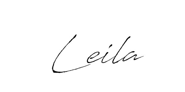 Create a beautiful signature design for name  Leila. With this signature (Antro_Vectra) fonts, you can make a handwritten signature for free.  Leila signature style 6 images and pictures png