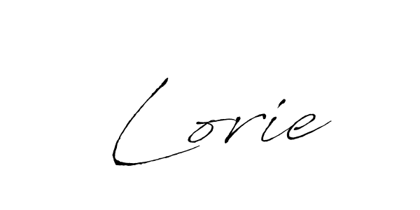 How to make  Lorie signature? Antro_Vectra is a professional autograph style. Create handwritten signature for  Lorie name.  Lorie signature style 6 images and pictures png