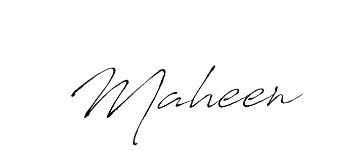 How to make  Maheen name signature. Use Antro_Vectra style for creating short signs online. This is the latest handwritten sign.  Maheen signature style 6 images and pictures png