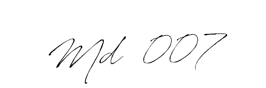 You should practise on your own different ways (Antro_Vectra) to write your name ( Md  007 ) in signature. don't let someone else do it for you.  Md  007  signature style 6 images and pictures png