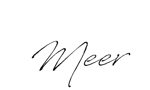 Design your own signature with our free online signature maker. With this signature software, you can create a handwritten (Antro_Vectra) signature for name  Meer.  Meer signature style 6 images and pictures png