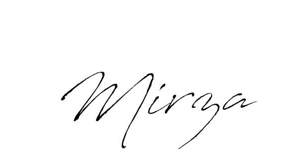 Make a beautiful signature design for name  Mirza. With this signature (Antro_Vectra) style, you can create a handwritten signature for free.  Mirza signature style 6 images and pictures png