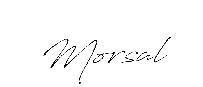 Design your own signature with our free online signature maker. With this signature software, you can create a handwritten (Antro_Vectra) signature for name  Morsal.  Morsal signature style 6 images and pictures png