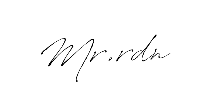 Make a beautiful signature design for name  Mr.rdn. With this signature (Antro_Vectra) style, you can create a handwritten signature for free.  Mr.rdn signature style 6 images and pictures png