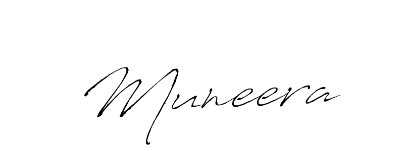 Make a beautiful signature design for name  Muneera. With this signature (Antro_Vectra) style, you can create a handwritten signature for free.  Muneera signature style 6 images and pictures png