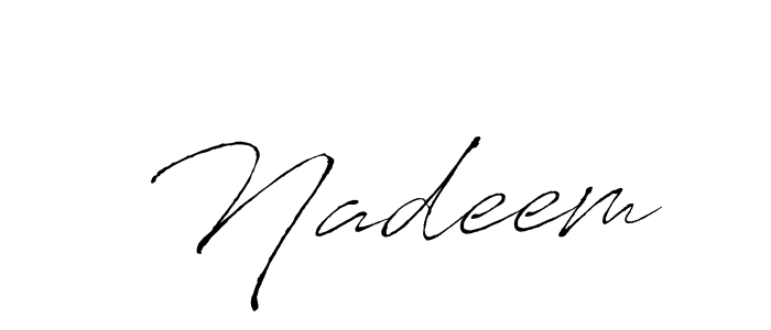 How to make  Nadeem signature? Antro_Vectra is a professional autograph style. Create handwritten signature for  Nadeem name.  Nadeem signature style 6 images and pictures png