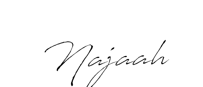 How to make  Najaah signature? Antro_Vectra is a professional autograph style. Create handwritten signature for  Najaah name.  Najaah signature style 6 images and pictures png