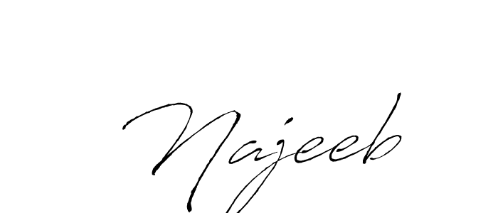 Antro_Vectra is a professional signature style that is perfect for those who want to add a touch of class to their signature. It is also a great choice for those who want to make their signature more unique. Get  Najeeb name to fancy signature for free.  Najeeb signature style 6 images and pictures png