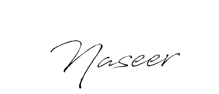 Use a signature maker to create a handwritten signature online. With this signature software, you can design (Antro_Vectra) your own signature for name  Naseer.  Naseer signature style 6 images and pictures png