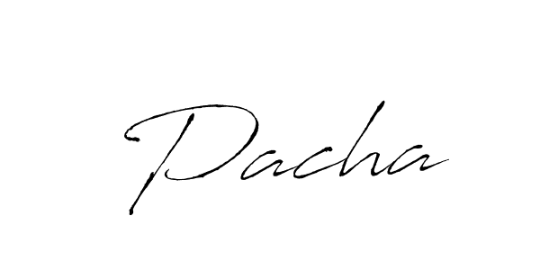 How to make  Pacha signature? Antro_Vectra is a professional autograph style. Create handwritten signature for  Pacha name.  Pacha signature style 6 images and pictures png