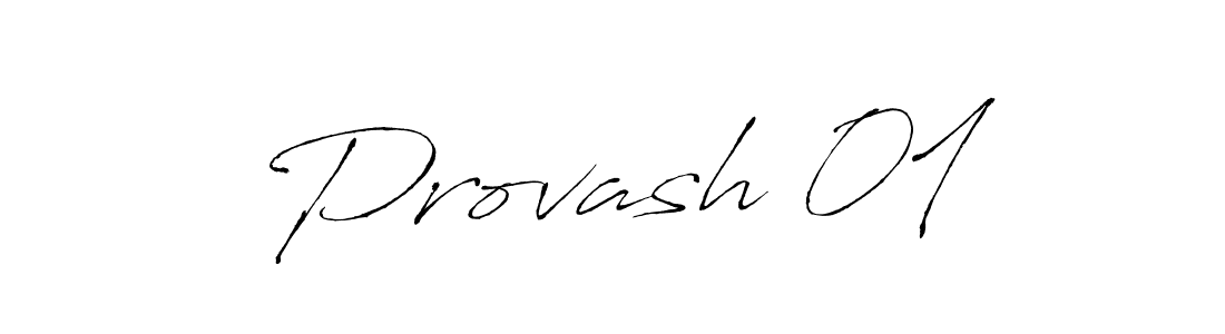 Design your own signature with our free online signature maker. With this signature software, you can create a handwritten (Antro_Vectra) signature for name  Provash 01.  Provash 01 signature style 6 images and pictures png