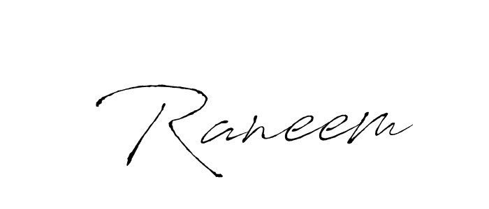 How to make  Raneem signature? Antro_Vectra is a professional autograph style. Create handwritten signature for  Raneem name.  Raneem signature style 6 images and pictures png