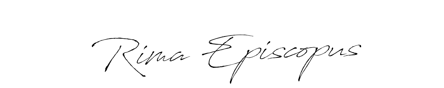 You should practise on your own different ways (Antro_Vectra) to write your name ( Rima Episcopus) in signature. don't let someone else do it for you.  Rima Episcopus signature style 6 images and pictures png