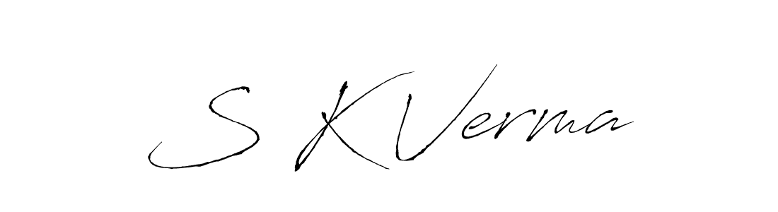 Also You can easily find your signature by using the search form. We will create  S K Verma  name handwritten signature images for you free of cost using Antro_Vectra sign style.  S K Verma  signature style 6 images and pictures png