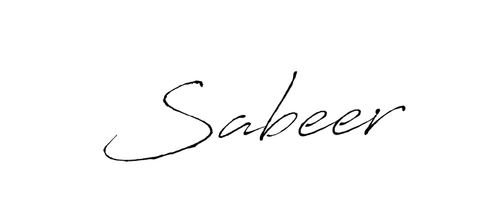 Make a beautiful signature design for name  Sabeer. With this signature (Antro_Vectra) style, you can create a handwritten signature for free.  Sabeer signature style 6 images and pictures png