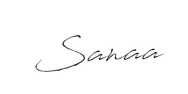 Make a beautiful signature design for name  Sanaa. With this signature (Antro_Vectra) style, you can create a handwritten signature for free.  Sanaa signature style 6 images and pictures png